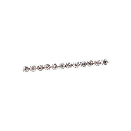 Strassed cupchain 3mm Silver color CRYSTAL x50cm